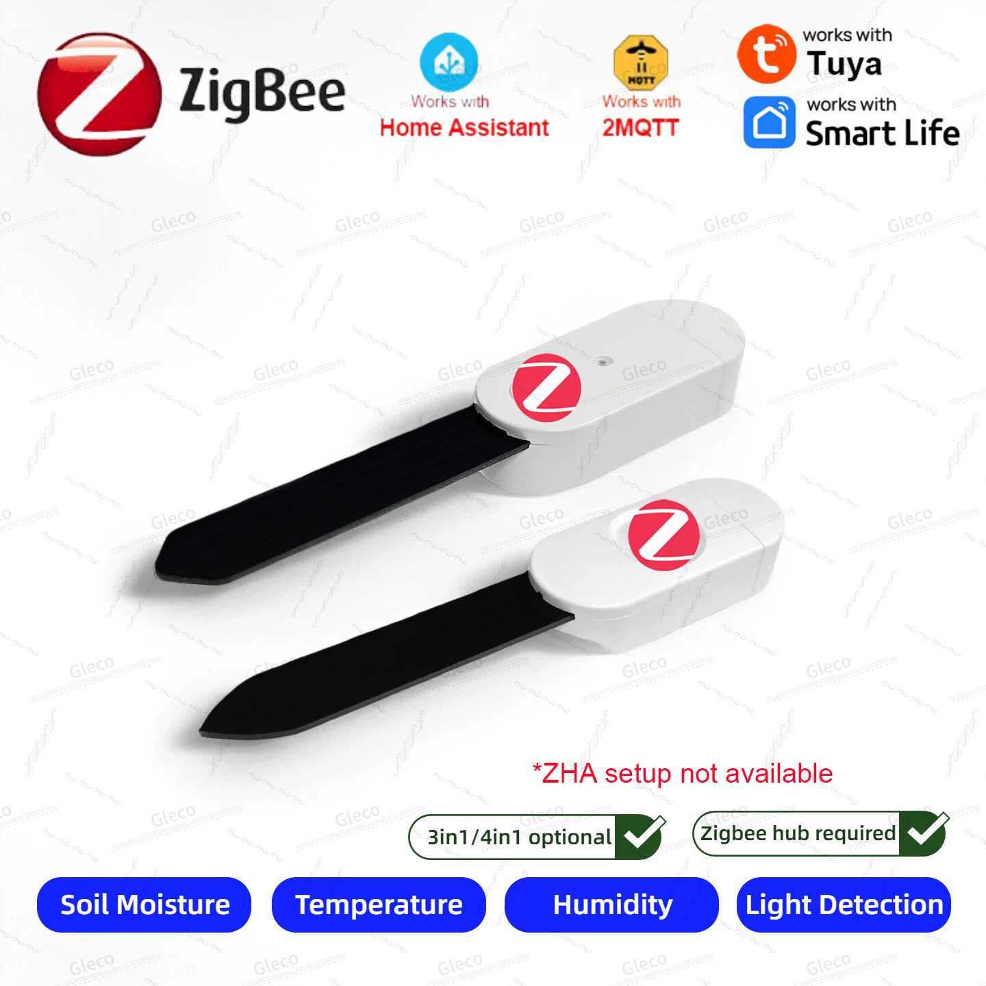 Home Automation Ideas - เซ็นเซอร์วัดความชื้นในดิน Zigbee เครื่องวัดอุณหภูมิ ความชื้น ความอุดมสมบูรณ์ และแสง