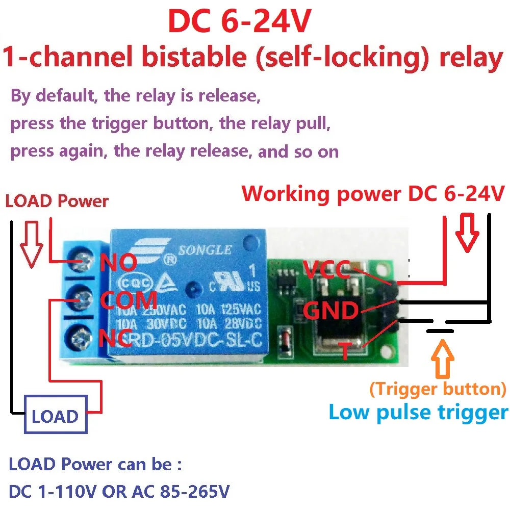 Home Automation With Arduino - DC 6V 9V 12V 24V ฟลิปฟล็อป