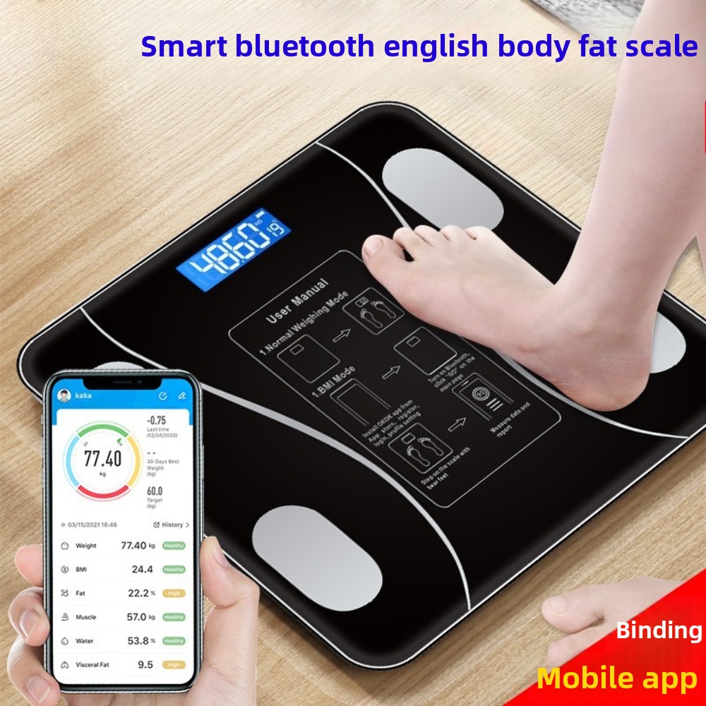 Home Automation Industry - อุปกรณ์อิเล็กทรอนิกส์อัจฉริยะแบบชาร์จไฟได้ เครื่องชั่งน้ําหนักร่างกายและไขมัน เครื่องชั่งร่างกายที่ต้องมีสําหรับห้องน้ํา ของขวัญบ้านสําหรับการออกกําลังกายลดน้ําหนัก