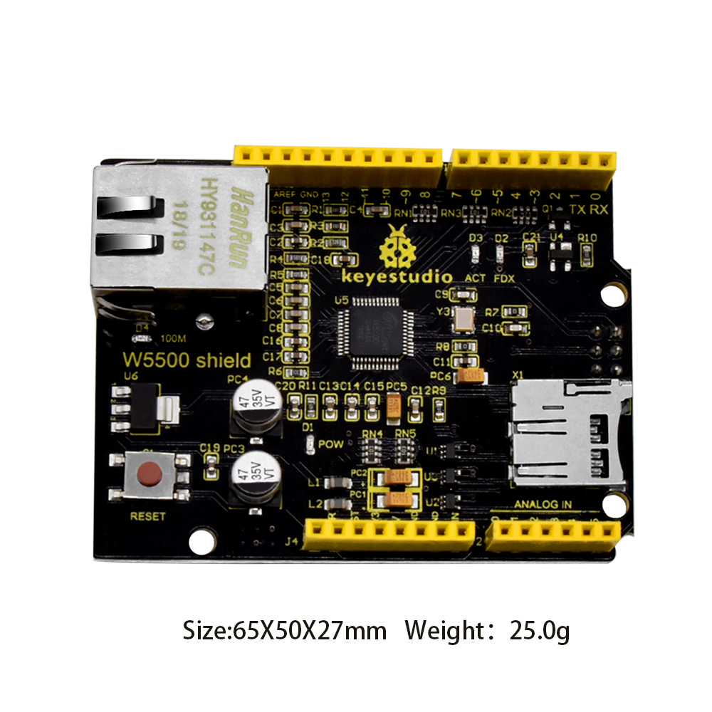 Keyestudio W5500 Ethernet Shie - Ethernet Module W5500 บทวิจารณ์และราคา