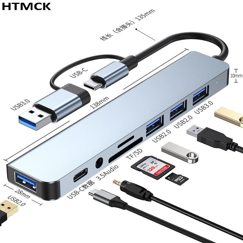 ฮับ USB C แบบ 8 in 2 พร้อมพอร์ - Home Assistant Sd บทวิจารณ์และราคา